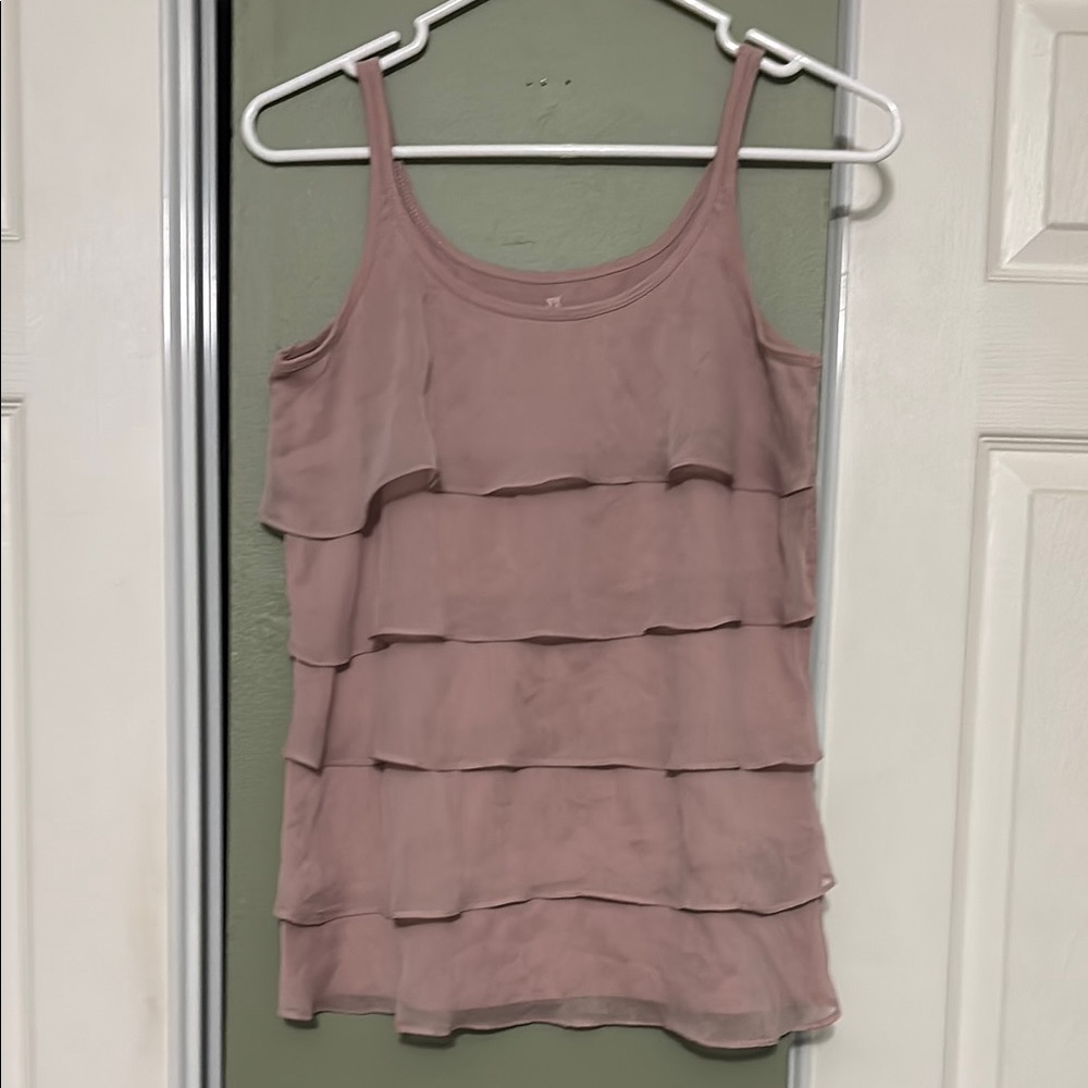 New York & Company Women's Pink Layered Tank Top, Medium, Excellent Condition!